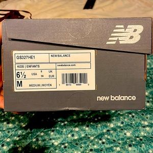 Kids 6 1/2 burgundy New Balance 327; women size 8